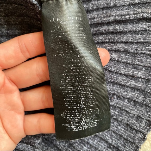 🌌 VERO MODA MIDNIGHT GREY RIBBED V-NECK SWEATER! - Picture 11 of 11